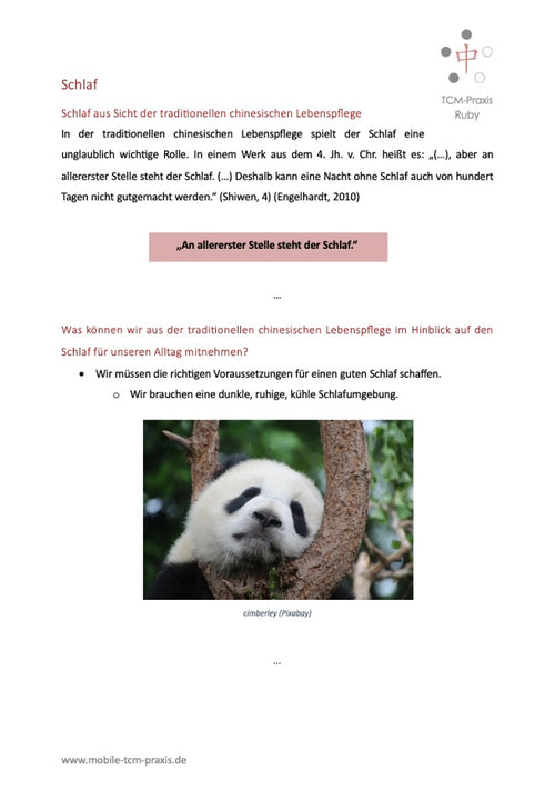 Lebenspflege: Schlaf