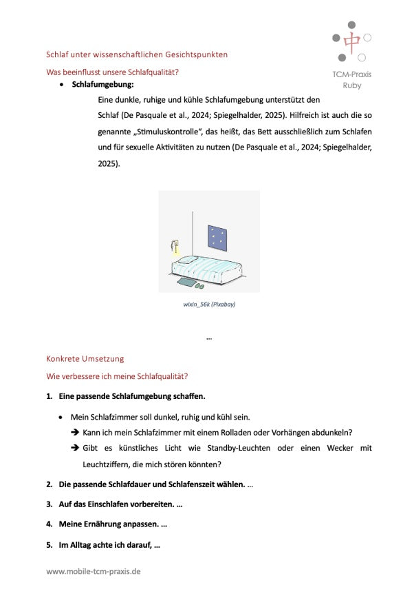 Lebenspflege: Schlaf