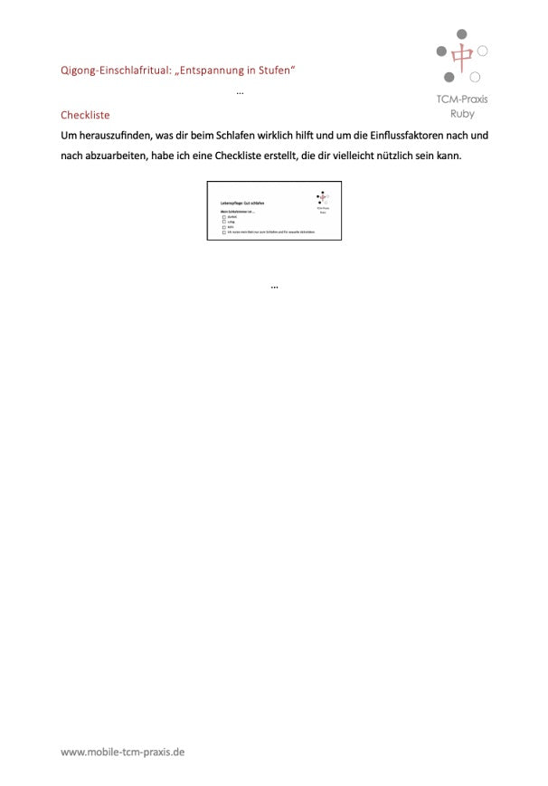 Lebenspflege: Schlaf